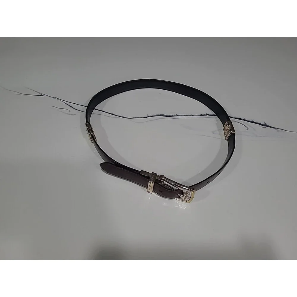 EUC Brighton Leather Belt Reversible Brown & Black #B40139 Size M30 white bin